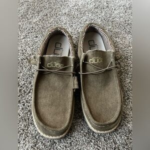 Hey Dude Men's Olive Loafers